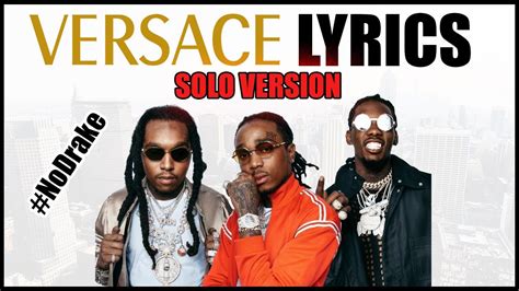 versace youtube migos|versace lyrics.